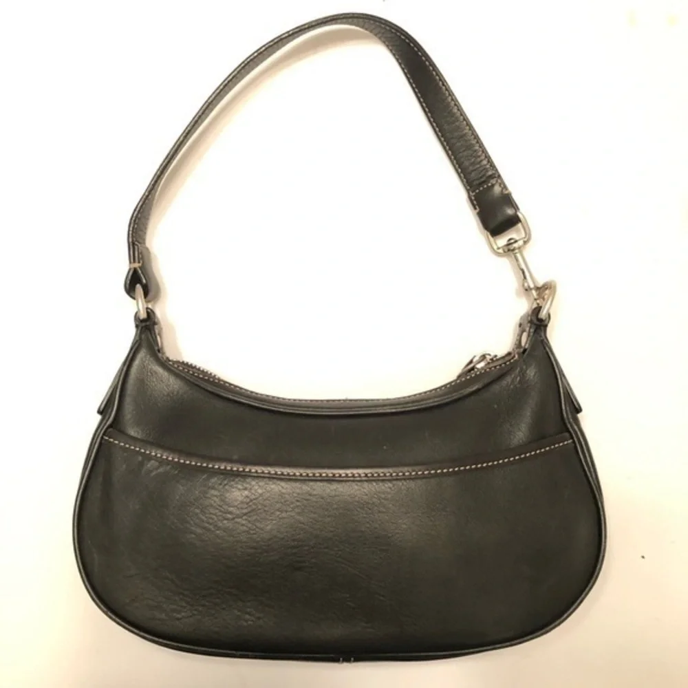 Coach vintage y2k black leather mini hobo shoulder bag - Picture 9 of 11